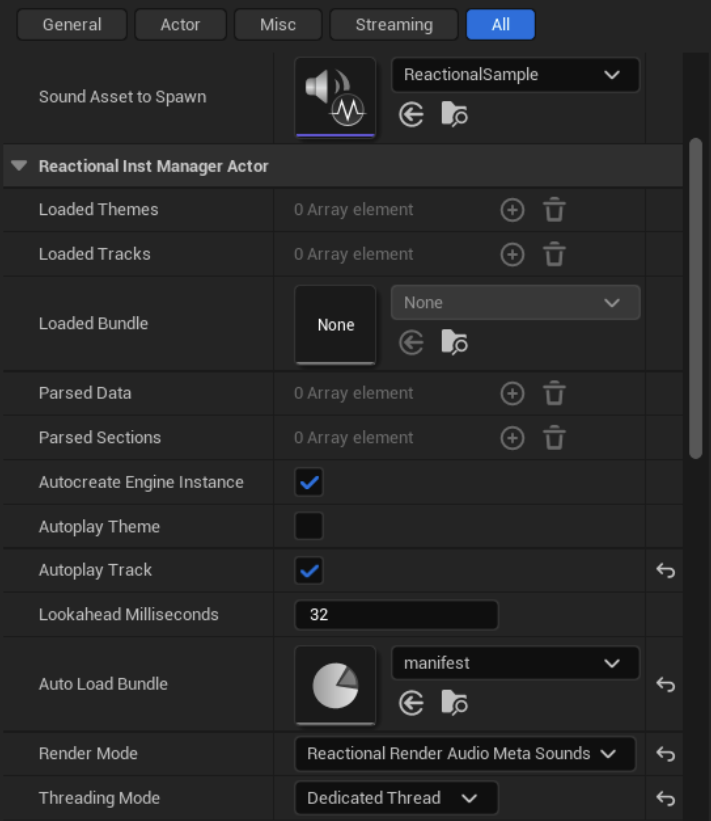 Reactional Actor Overview