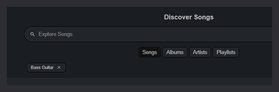 Filter item searchbar